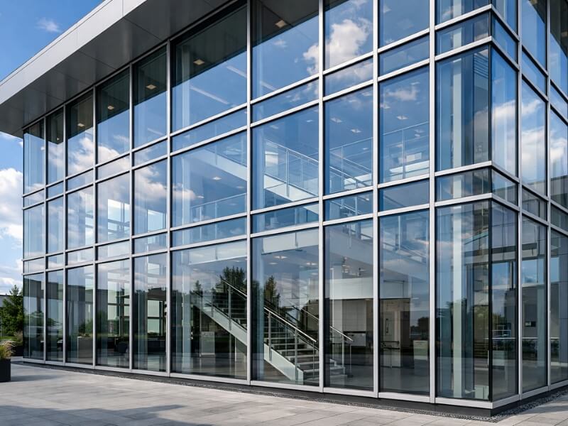 Pfosten-Riegel-Fassade (Aluminium)